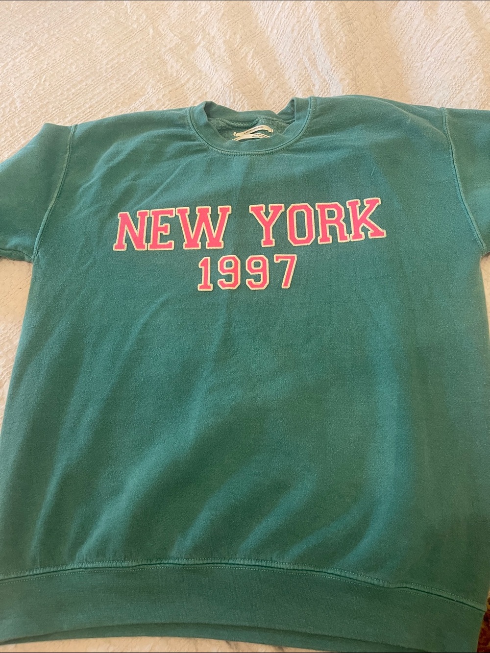 Anthropologie Teal Crewneck Sweatshirt